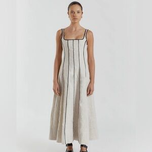 DISSH | Dresses | Dissh Beck Natural Linen Midi Dress | Poshmark